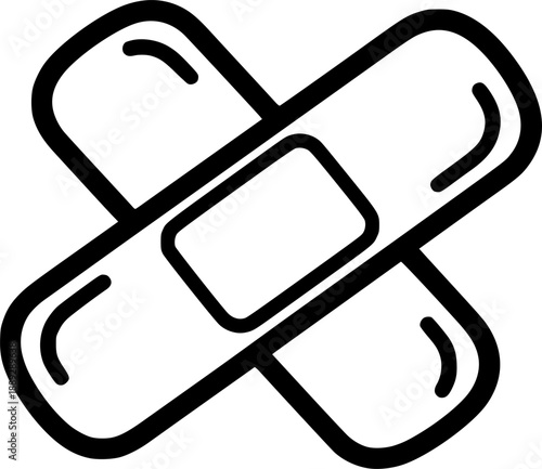 vector clip art bandage on white background for web and graphic design
