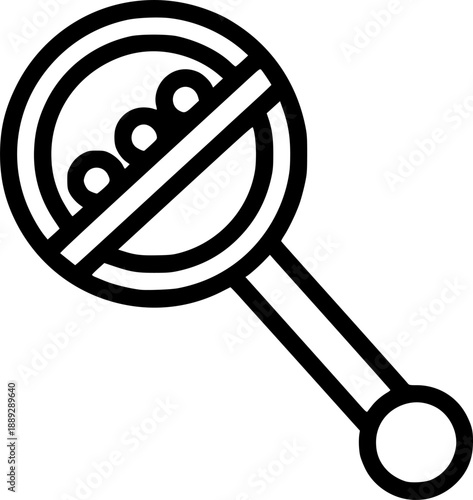 vector clip art baby rattle for web and graphic design

