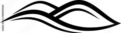 smooth continuous curve hill landscape for web and graphic design
