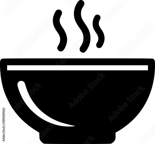 vector clip art hot soup bowl for web and graphic design

