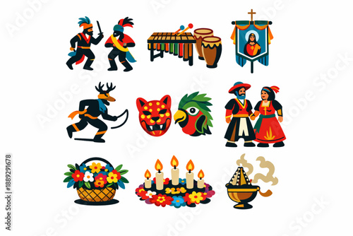 Guatemalan Festival Icons – Dance, Music, and Ritual Elements