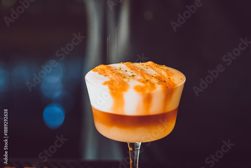 Принти на полотні a cocktail in a coup glass at a high end bar and restaurant