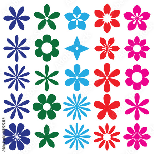 Seamless colorful floral vector pattern with flowers leaves and blossoms for spring summer decoration and wallpaper design