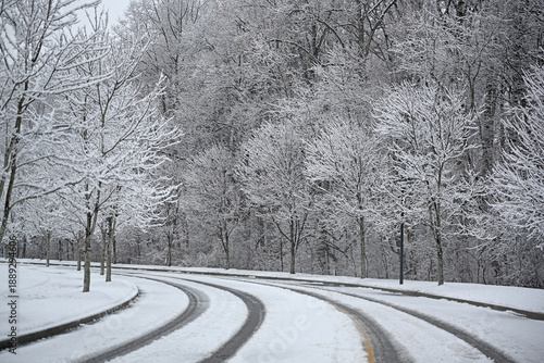 snow covered road