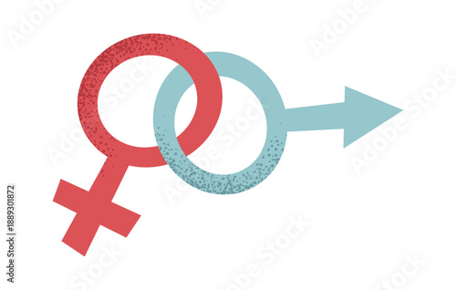 Male and female gender sign