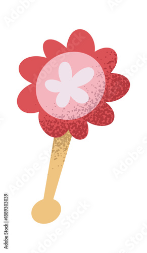 Newborn baby rattle toy sticker