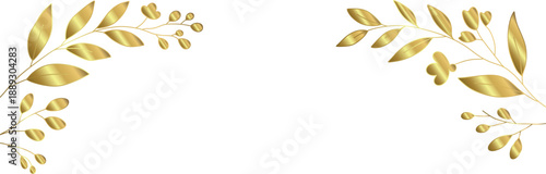 Golden Floral Border