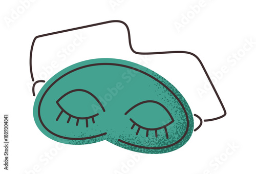 Sleep mask girl aesthetic sticker