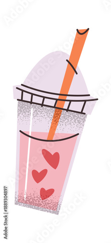 Milkshake takeaway cup girlish design