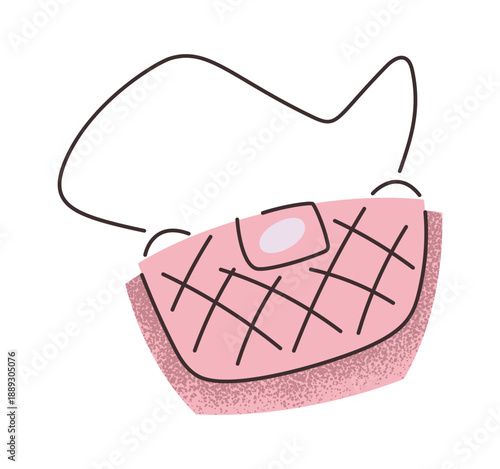 Cute pink hand bag sticker