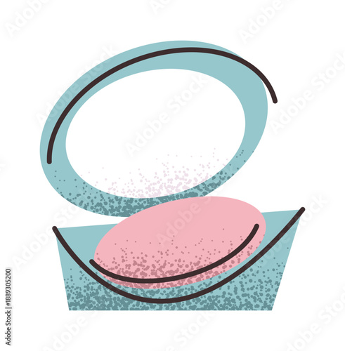 Compact powder with mirror sticker