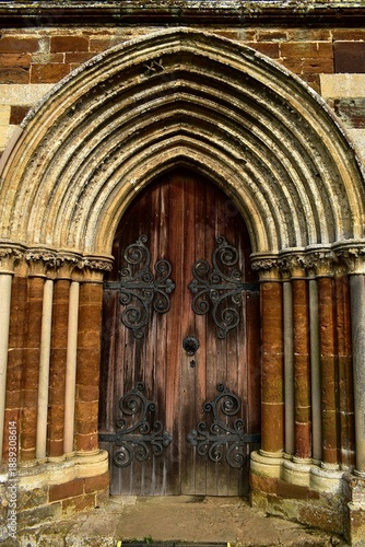 Old church door, England, UK