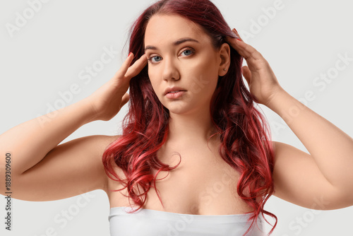 Beautiful young woman with ...