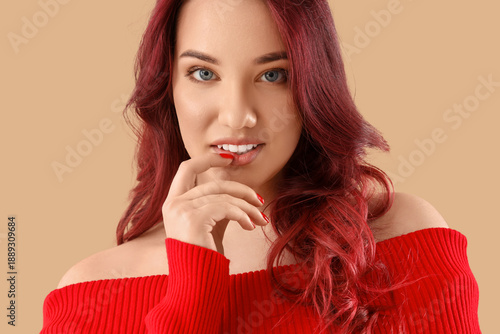 Beautiful young woman with ...