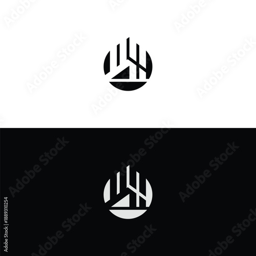 A contemporary black and white circular logo combines abstract vertical bars with a prominent triangular element, symbolizing progress, ascent, and innovative structural design.