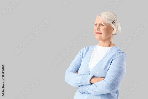 Portrait of senior woman in...