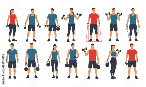 Fitness and exercise routines with dumbbells for a healthy lifestyle