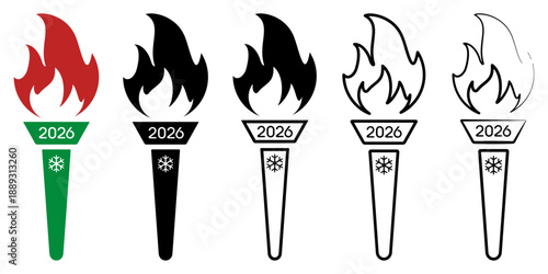 ICÔNE FLAMME OLYMPIQUE HIVER