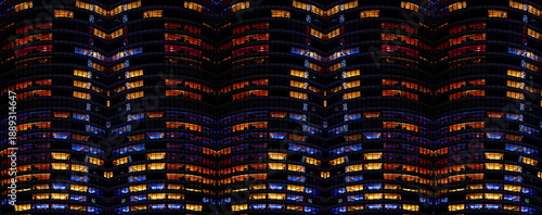 Photography Windows of Modern Office Building