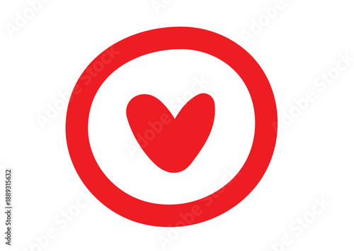 手描きのキュートなハートマーク