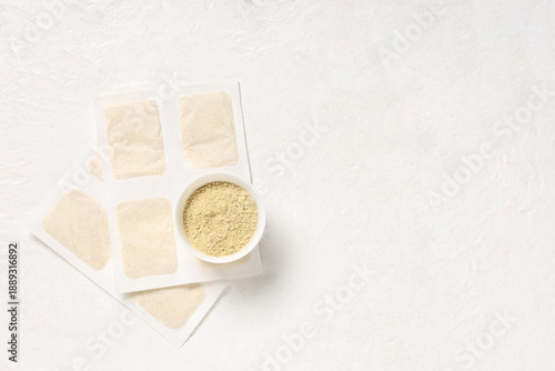 Mustard plasters with powde...