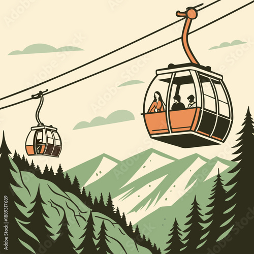 vector illustration of an ancient greek island