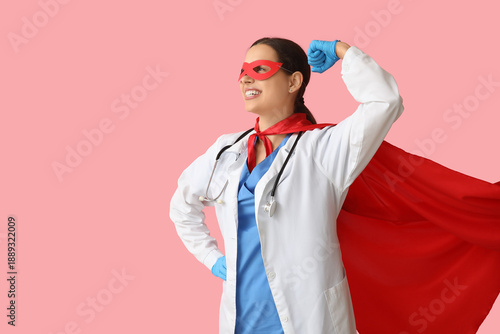 Beautiful female doctor in ...
