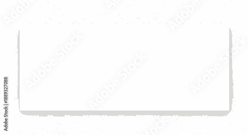 White rectangular shape with rough edges on transparent background.