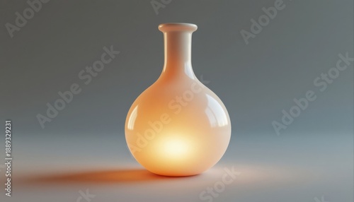 Glowing glass vase lamp