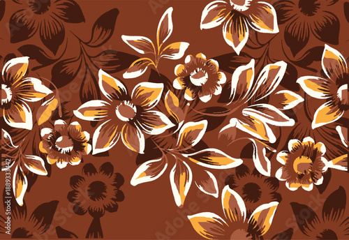 Very exclusive colorful flora and fauna motifs for various fabric printing, posters and publications 