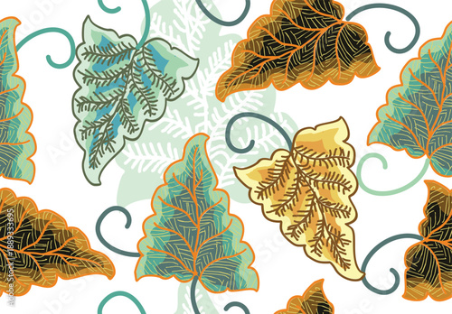 Very exclusive colorful flora and fauna motifs for various fabric printing, posters and publications 