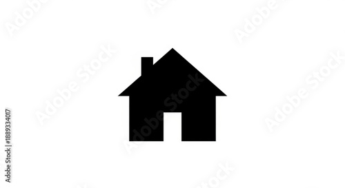 Simple black house icon