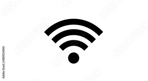 Black wifi symbol for wireless internet concepts