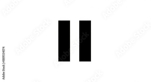 A pair of black pause button icons