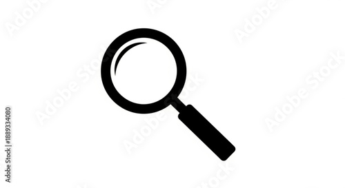 A black magnifying glass icon for search concepts
