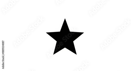 A large black star symbol with sharp points
