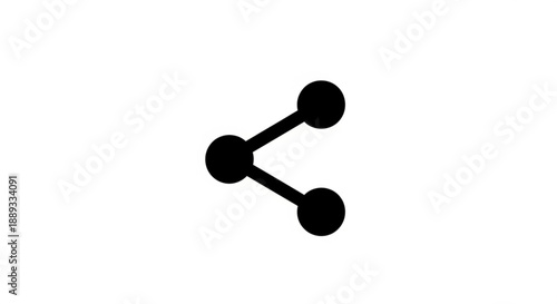 A black molecular structure symbol