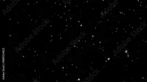 Realistic Falling Snow and Rain Overlay on Black Background White Dust Particles and Snowflakes Motion Graphics Overlay