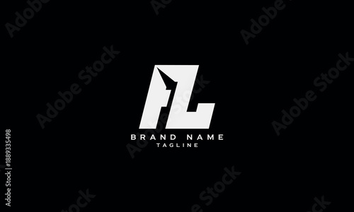 FL LF F AND L Abstract initial monogram letter alphabet logo design