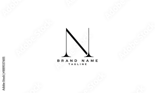 NI IN N AND I Abstract initial monogram letter alphabet logo design