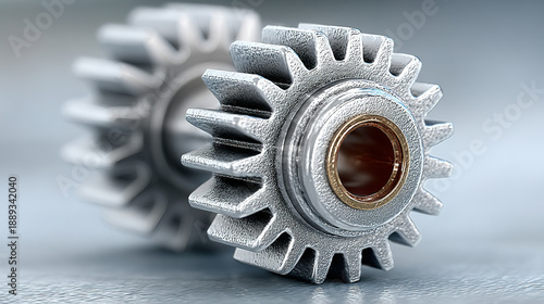 Wallpaper Mural Metal gear with teeth and central hole, used in machinery. Torontodigital.ca