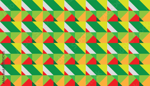 High-quality seamless vector backdrop featuring a symmetrical diagonal tessellation. Energetic pattern for marketing banners, youthful product packaging, and bold digital wallpaper