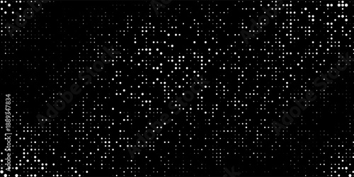 Dot white black pattern gradient texture background. Abstract  technology big data digital background. 3d rendering.vector illustration.