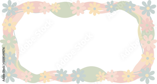 Floral Bottom Border Pastel Background