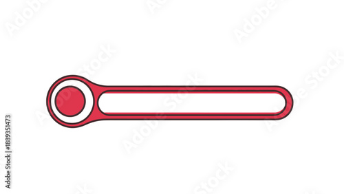 Minimalist red and white UI element for website or application design, a clean search bar or input field graphic