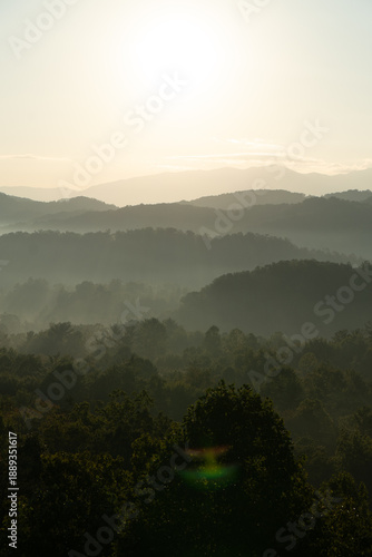 Photography Unedited - Sunrise over the Great Smoky Mountains in Tennessee