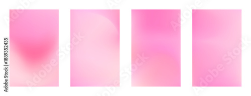 Lovely fluid candy light coral pink mesh gradient vertical backgrounds set. Lovely soft pastel colors liquid digital watercolor for aesthetic business design, banner, poster, valentines card
