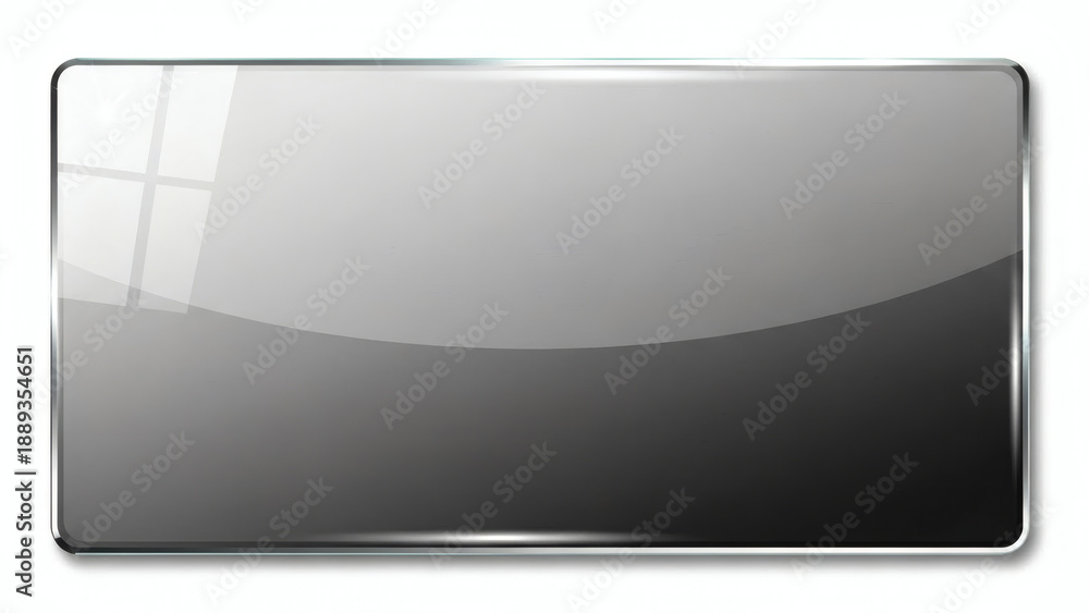 Fototapeta premium Sleek silver laptop computer with reflective screen and chrome frame on white background
