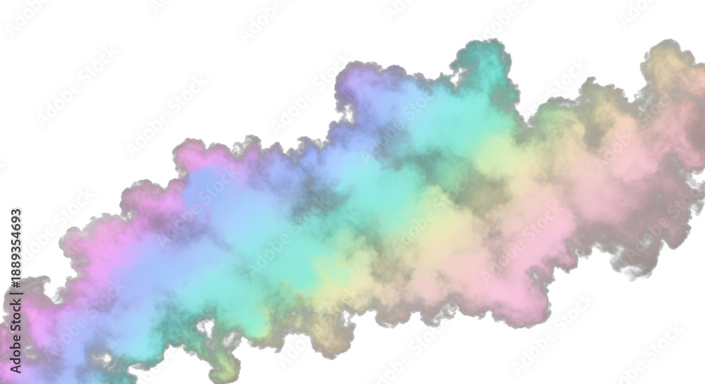 Obraz premium Pastel Color Smoke Fog Dreamy Effect on Black