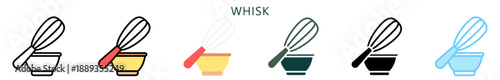 Whisk Multi Style Icon. Mini Illustration Relate To Food, Gastronomy. Use For Modern Concept, Ui, Ux Web And App Development.